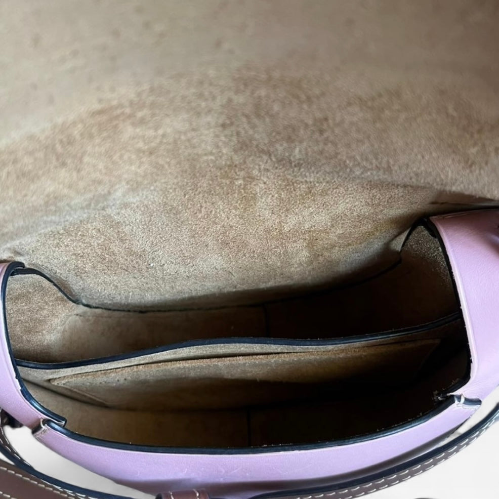 LOEWE ロエベ ゲートバッグ スモール トリコロール ワインレッド ライトピンク