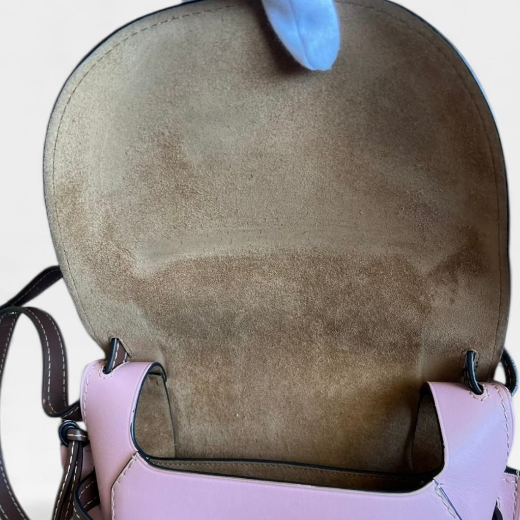 LOEWE ロエベ ゲートバッグ スモール トリコロール ワインレッド ライトピンク