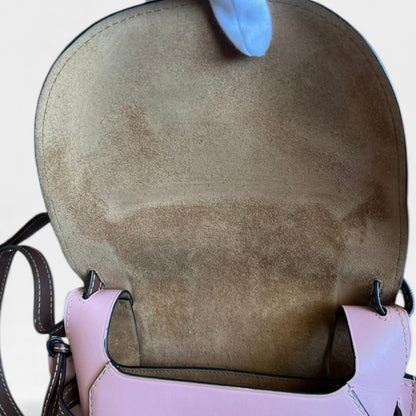 LOEWE ロエベ ゲートバッグ スモール トリコロール ワインレッド ライトピンク