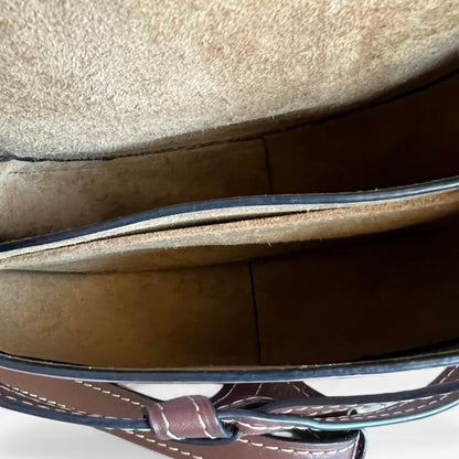 LOEWE ロエベ ゲートバッグ スモール トリコロール ワインレッド ライトピンク