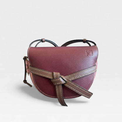 LOEWE ロエベ ゲートバッグ スモール トリコロール ワインレッド ライトピンク